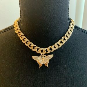 Butterfly fake girl chain